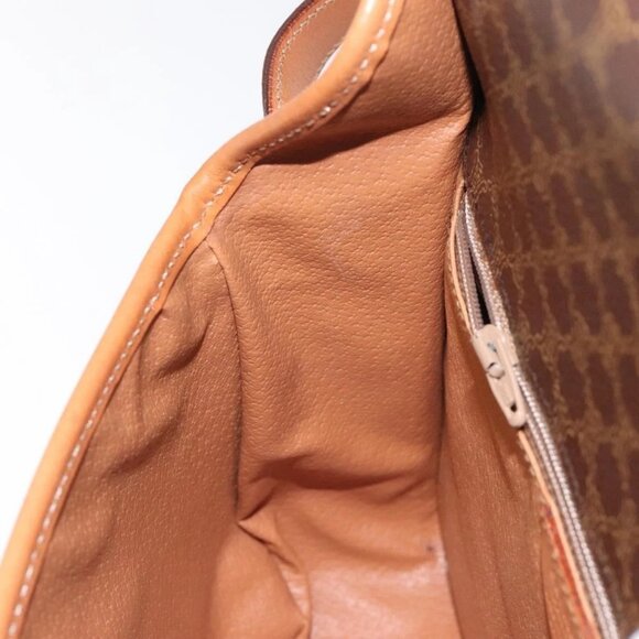 CELINE Macadam Canvas Shoulder Bag PVC Leather Brown Gold Auth 126619 - Picture 13 of 16